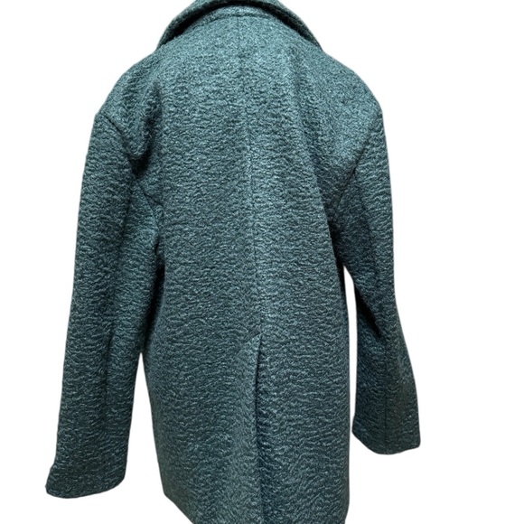 Bernardo Forest Green Textured Wool Blend Coat Jacket Size M - Picture 2 of 4
